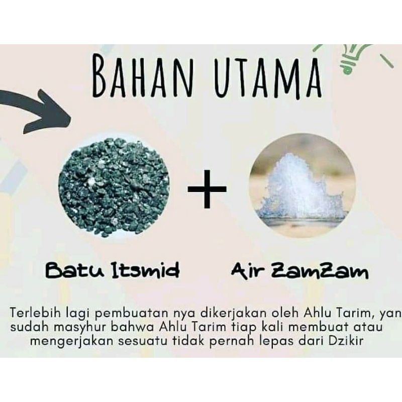 Celak Tarim Hadramaut Yaman Ori terbuat dari batu Itsmid Dan Air Zam zam / Tareem Original