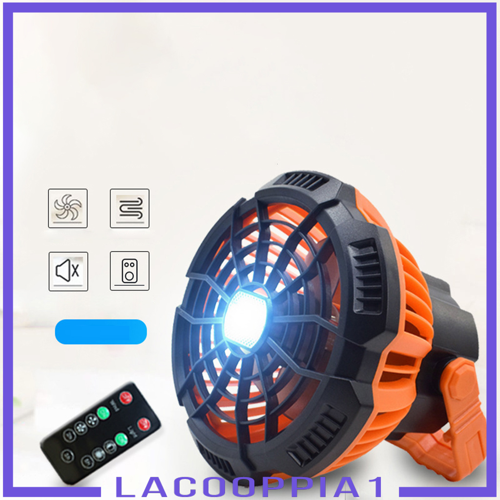 Lacooppia1camping Fan With Led Lamp Portable Cooling Tent Fan Rechargeable Lightweight Shopee Indonesia