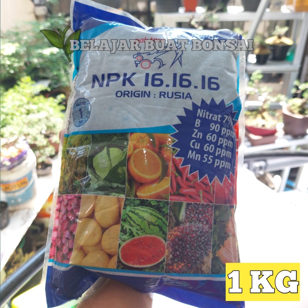 Pupuk NPK Rusia Origin Pak Tani 16 16 16 Pak Tani Kemasan Pabrik 1 KG