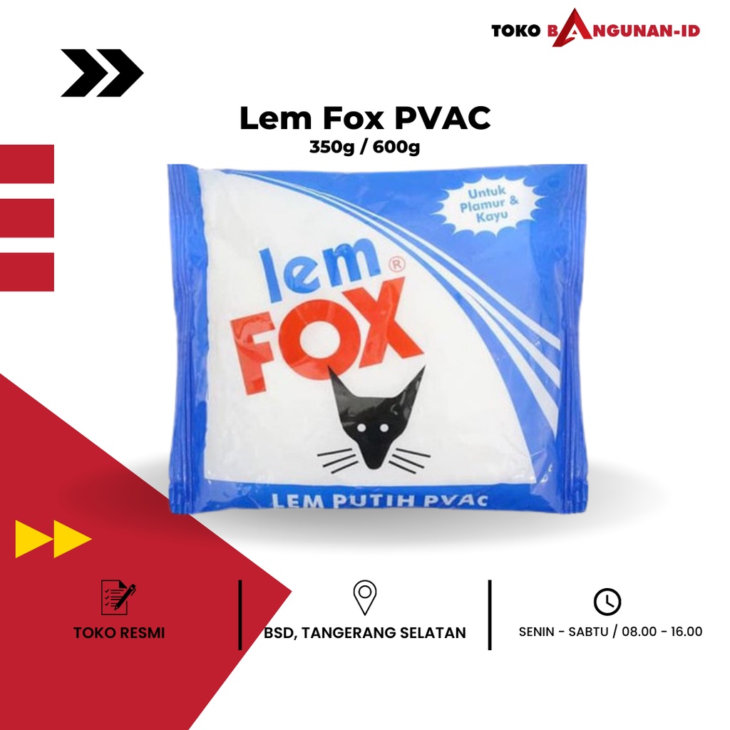 Lem Putih Fox - Biru 350g / 600g
