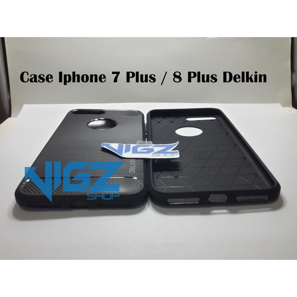 Case Iphone 7 Plus Iphone 8 Plus Carbon Fiber Slim Delkin Original