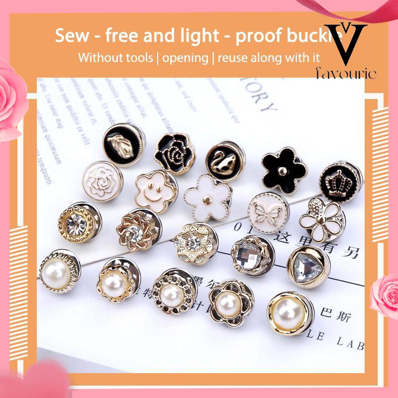 [COD]Kancing Invisible Tanpa Jahit Untuk Dekorasi Sweater / Kemeja / Cardigan Wanita-FA