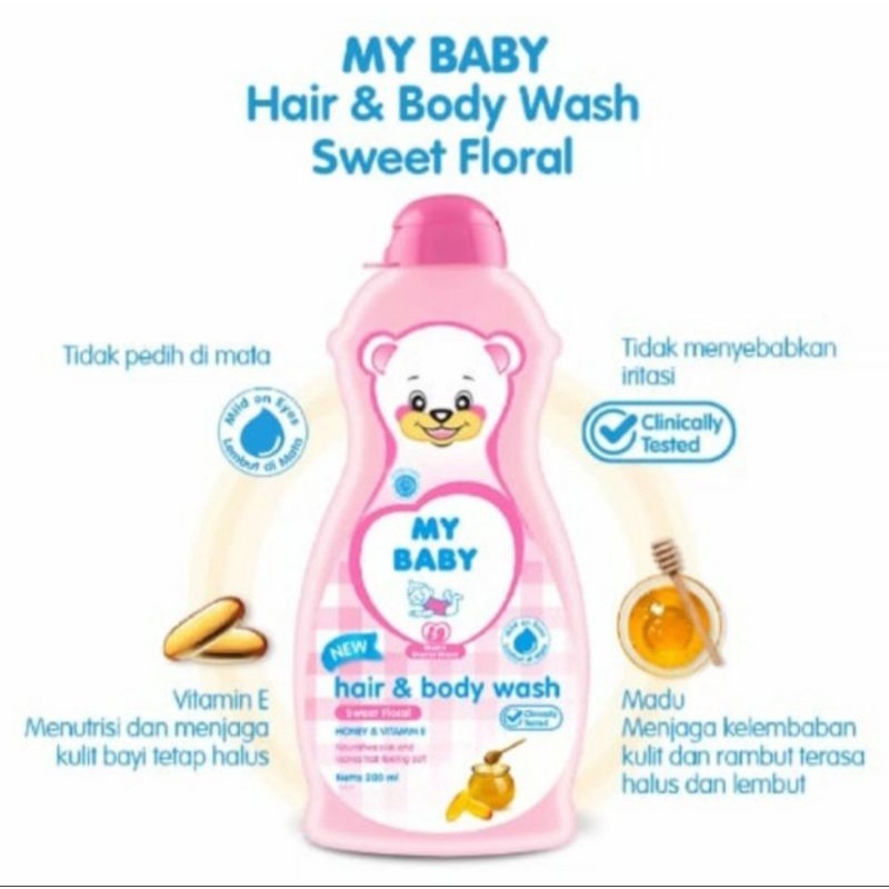 MY BABY HAIR &amp; BODY WASH 200ML &amp; 100ML