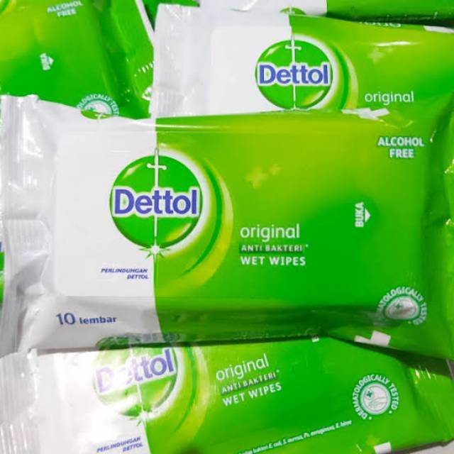 Tissue Basah Detol / Dettol Wet Wipes 10 lembar