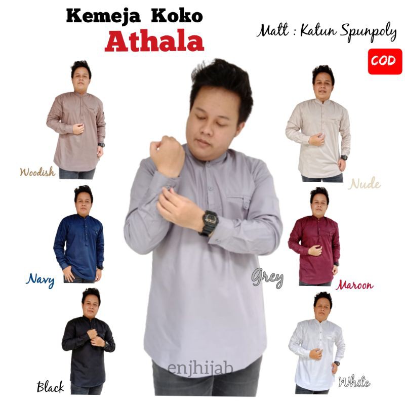 BAJU KEMKO PANJANG|BAJU MUSLIM MODERN PRIA LENGAN PANJANG|BAJU KOKO KATUN ATASAN PRIA KEMEJA KASUAL