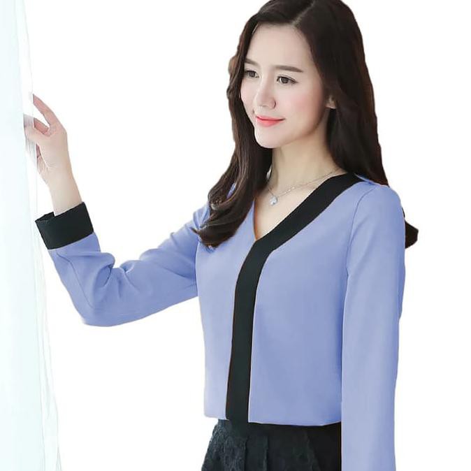 Dijual Baju Atasan Blouse Wanita Kimono Korean - Putih, M Terlaris