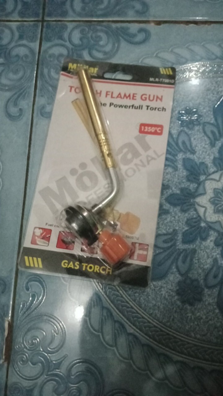 Orange Flame Brazing Torch Kepala Korek Las Tabung Gas Kuningan 1300c