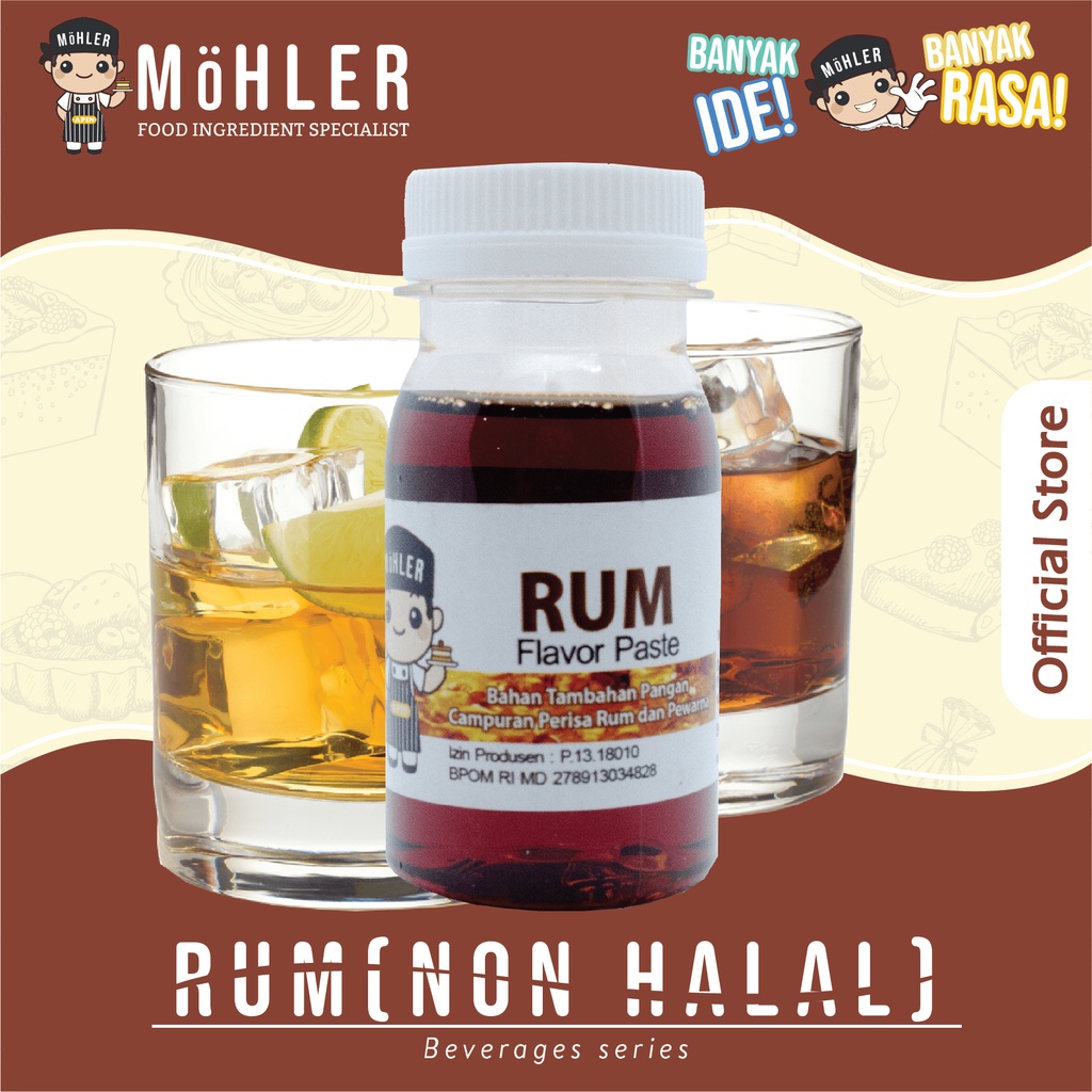 MOHLER Pasta Perisa Rum [NON HALAL] (KLIK KOMBO HEMAT UNTUK BELI 1 GRATIS 1)