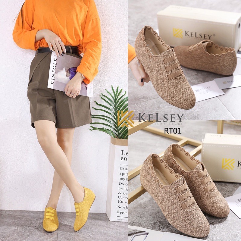 (GRATIS ALAS KAKI) Nicole Sepatu Wedges Wanita Kelsey 4cm RT01