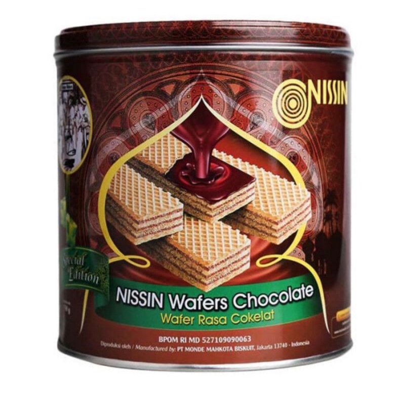 Wafer Coklat Nissin Kaleng 300 gr
