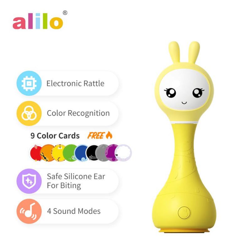 Alilo Smarty Rattle Bunny /Rattle Bayi / Lagu Anak / / Shake&amp;Tell / 0-3