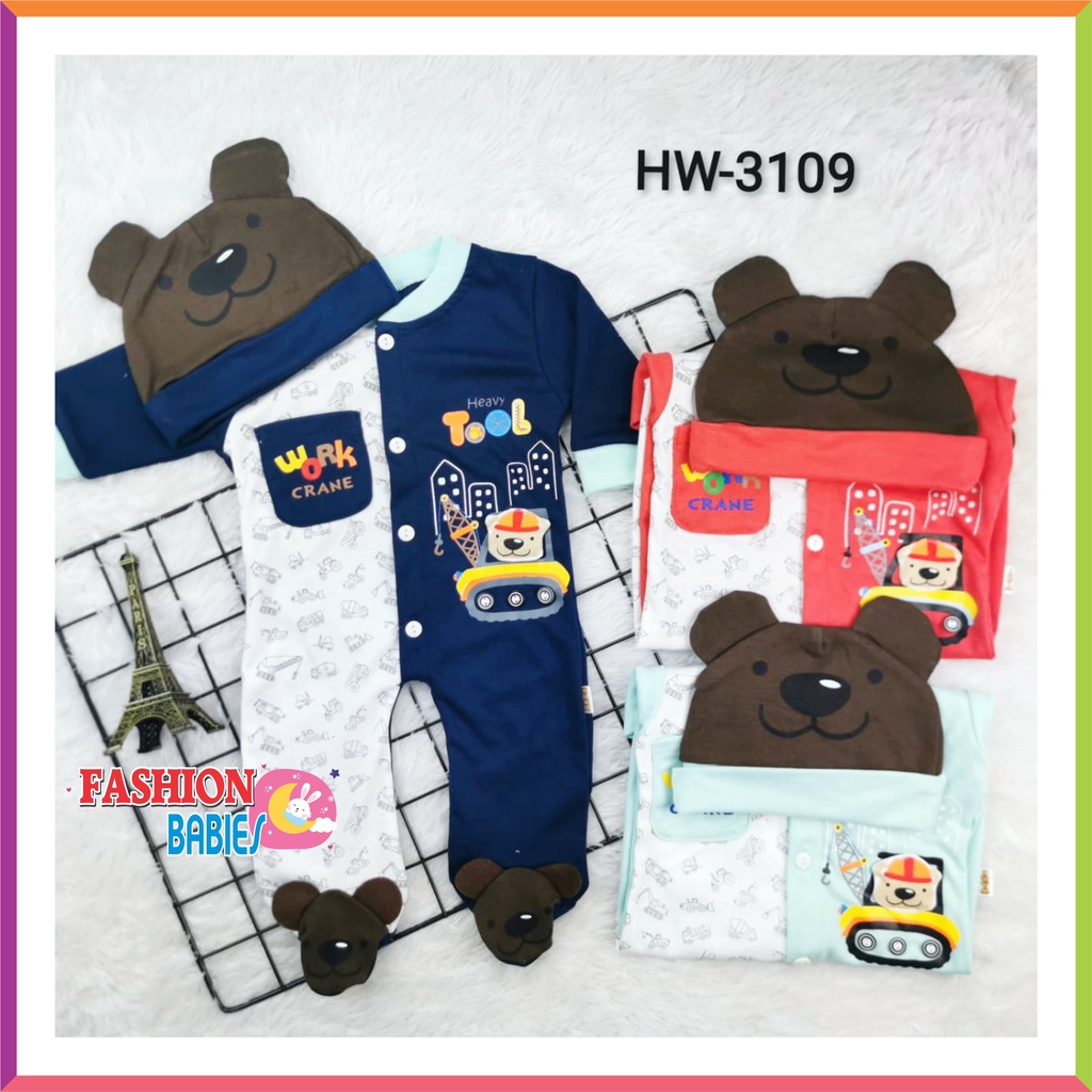 ❤ Baby Fashion ❤ SET JUMPER BAYI / SLEEPSUIT / JUMPER PANJANG TOPI