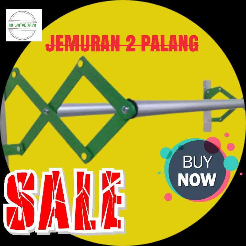 Jemuran Dinding Lipat Alumunium Murah Siku Penyangga Tebal