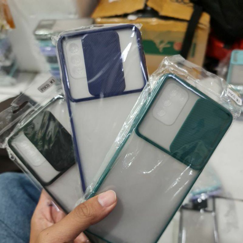 POCOPHONE M3 POCO M3 CASE SLIDE KAMERA, CASING SLIDING COLOUR FUZE DOFF COLOUR