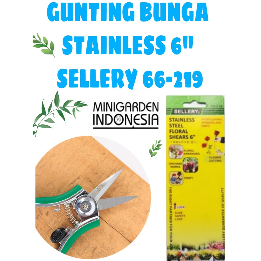 GUNTING BUNGA STAINLESS STEEL 6 INCH SELLERY 66-219 MINI FLORAL SHEARS