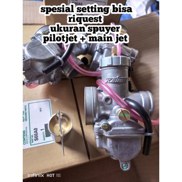 Karbu Ninja R PWL 26  karburator PWL 26 Keihin Thailand karbu ninja pwl26 grade A-PwL26+riquest-spuyer