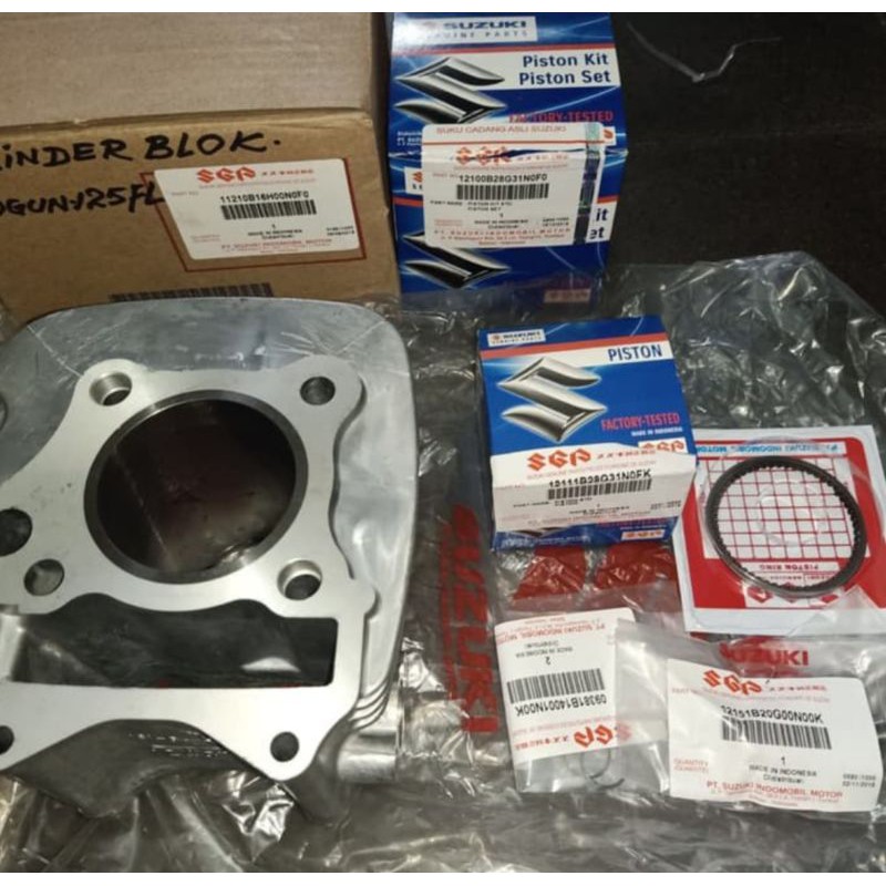 CYLINDER BLOK BORING SEHER SET PISTON KIT SET SUZUKI SHOGUN FL125 FL125RR AXELO 125 ORI SGP