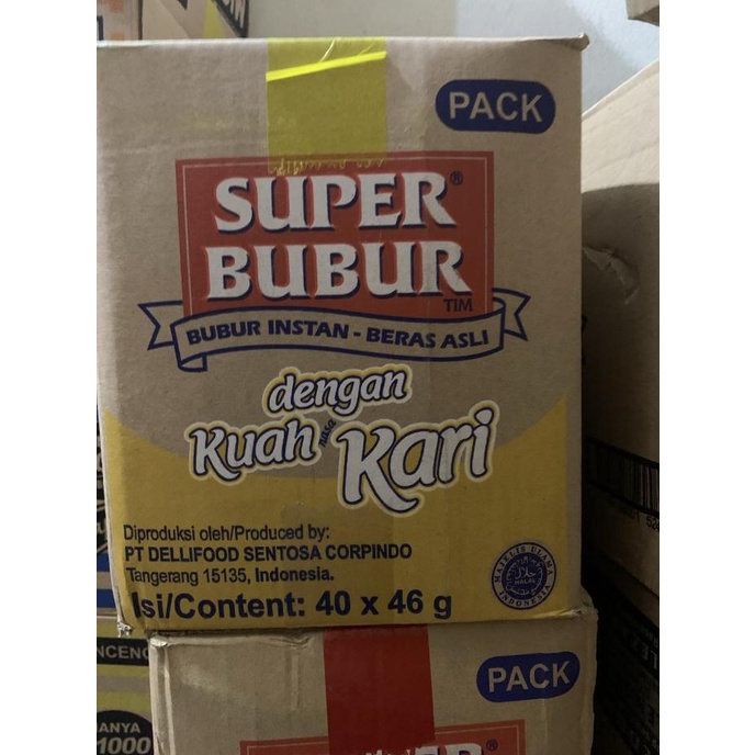 SUPER BUBUR KARI 1 DUS ISI 40 PCS BUBUR INSTAN