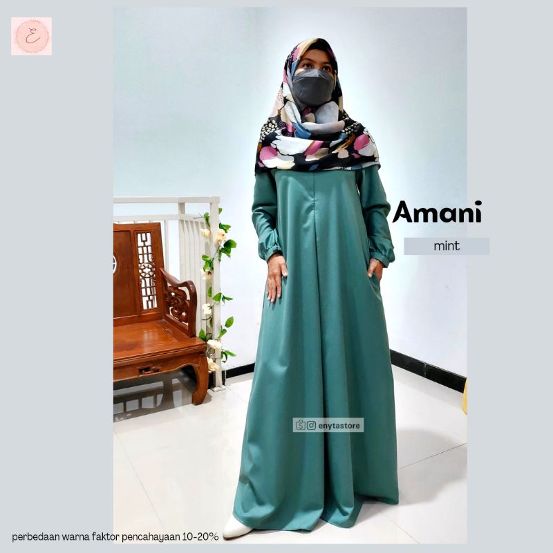 Gamis/ abaya/ dress Amani | bahan toyobo | busui friendly | 1 kg muat 3 baju | by Enyta