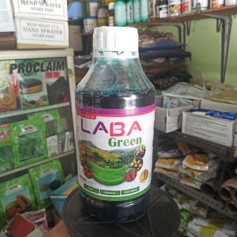 LABA GREEN 1 LITER PUPUK PELENGKAP CAIR PLUS Ga3, PEREKAT, ANTI JAMUR