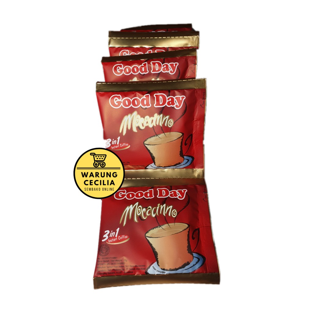 

Good Day / Gooday Mocacino - Kopi Instan (1 renceng = 10 pcs)