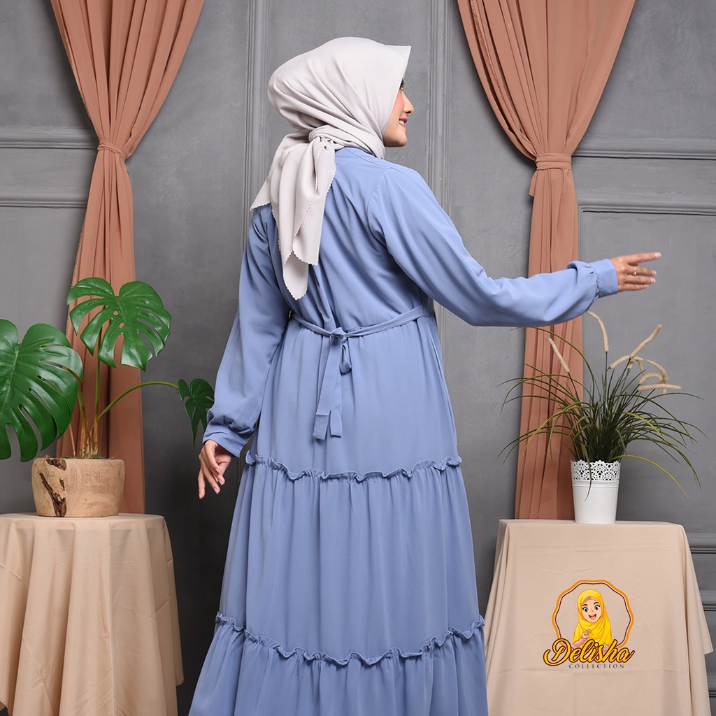 Dress Ceruty Baby Doll Premium 2 Lapis Anti Nerawang Busui Friendly