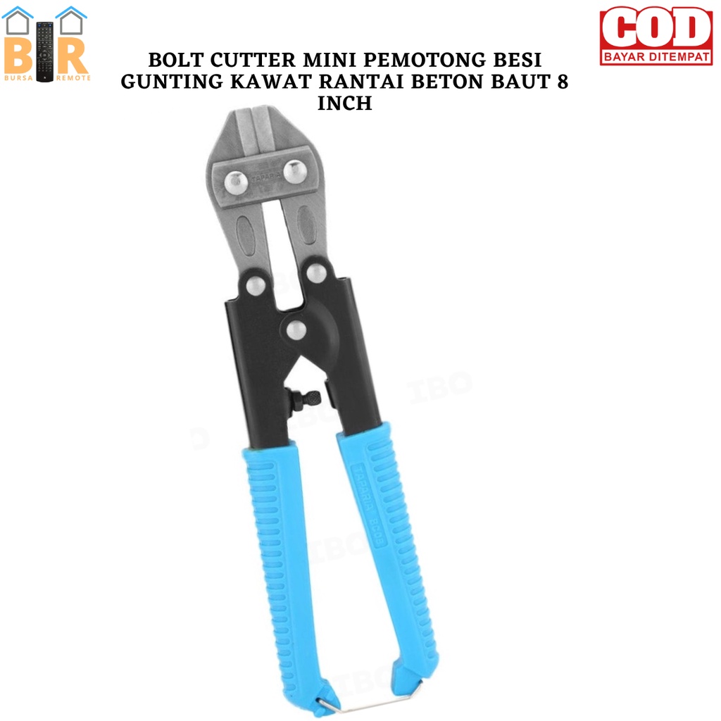 Bolt Cutter - Gunting Kawat Besi Baja Beton 8 Inch Pemotong Baja Kawat Rantai Beton Tang Potong Mini