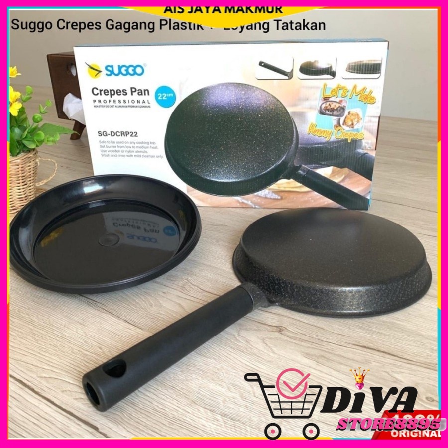 CREPES SUGGO Wajan Kwalik Suggo Crepes Maker 22 CM Crepe Teflon Cetakan Kulit Lump DIVA STORE