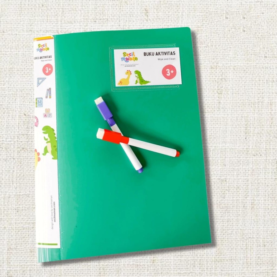 MOMBABY1 Workbook wipe and clean untuk anak TK 38 Halaman / buku aktivitas anak