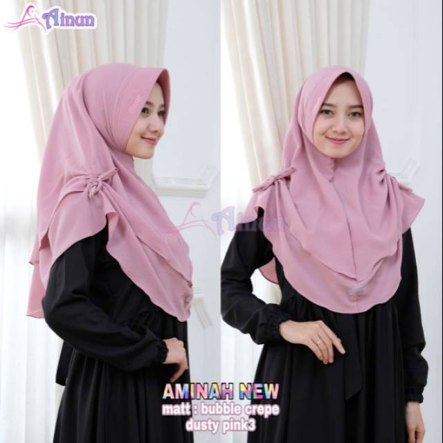Bergo Aminah New Hijab Agen Abika Miulan Ainun Jilbab resseller Murah Grosir