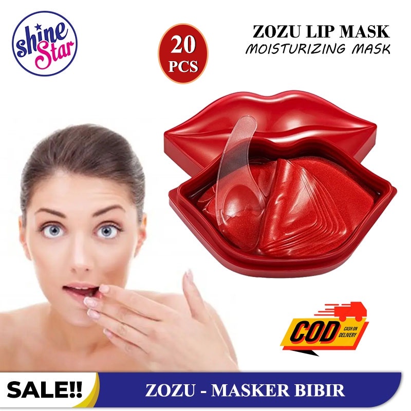 SHINE STAR - Masker Bibir Zozu Bestseller [ 1 BOX ISI 20 PCS ] - Zozu Masker Bibir Cherry / Lip Mask / Pelembab Bibir