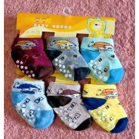 Kaos kaki Bayi karakter Lucu Anti slipI (Katun spandex,usia 0 6bulan,6 12 bulan,Cowok Cewek)