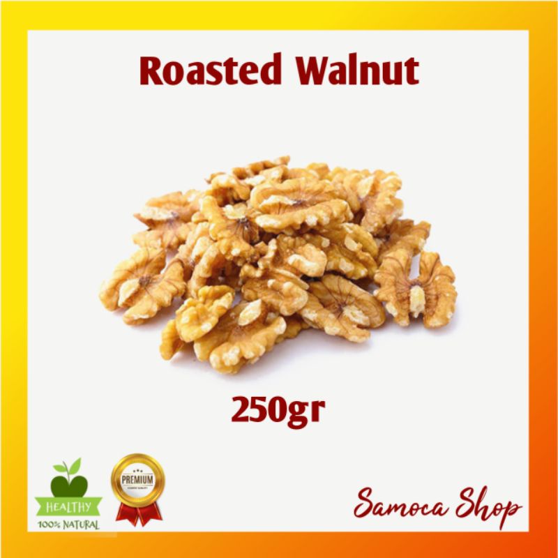 

Roasted Walnut Kacang Walnut Panggang Cemilan Sehat Diet Keto/DEBM kemasan 250gr