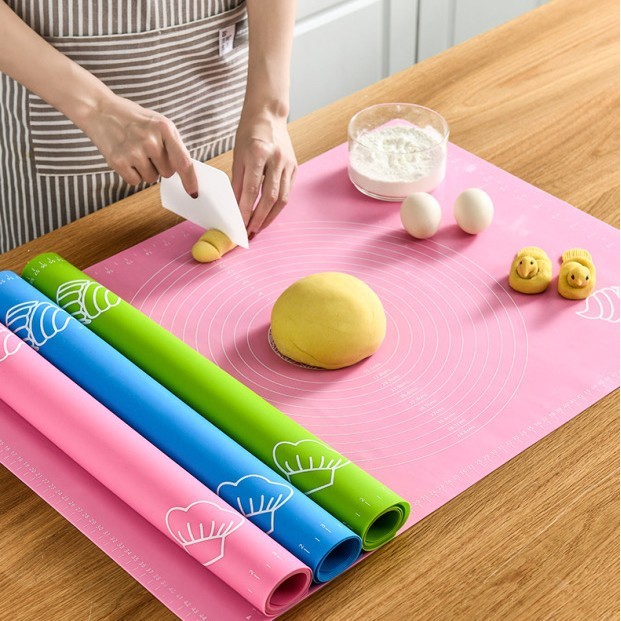 Alas Adonan Silikon Tatakan Baking Roti Kue Rubber Silicone Mat Jumbo Alas menggiling adonan