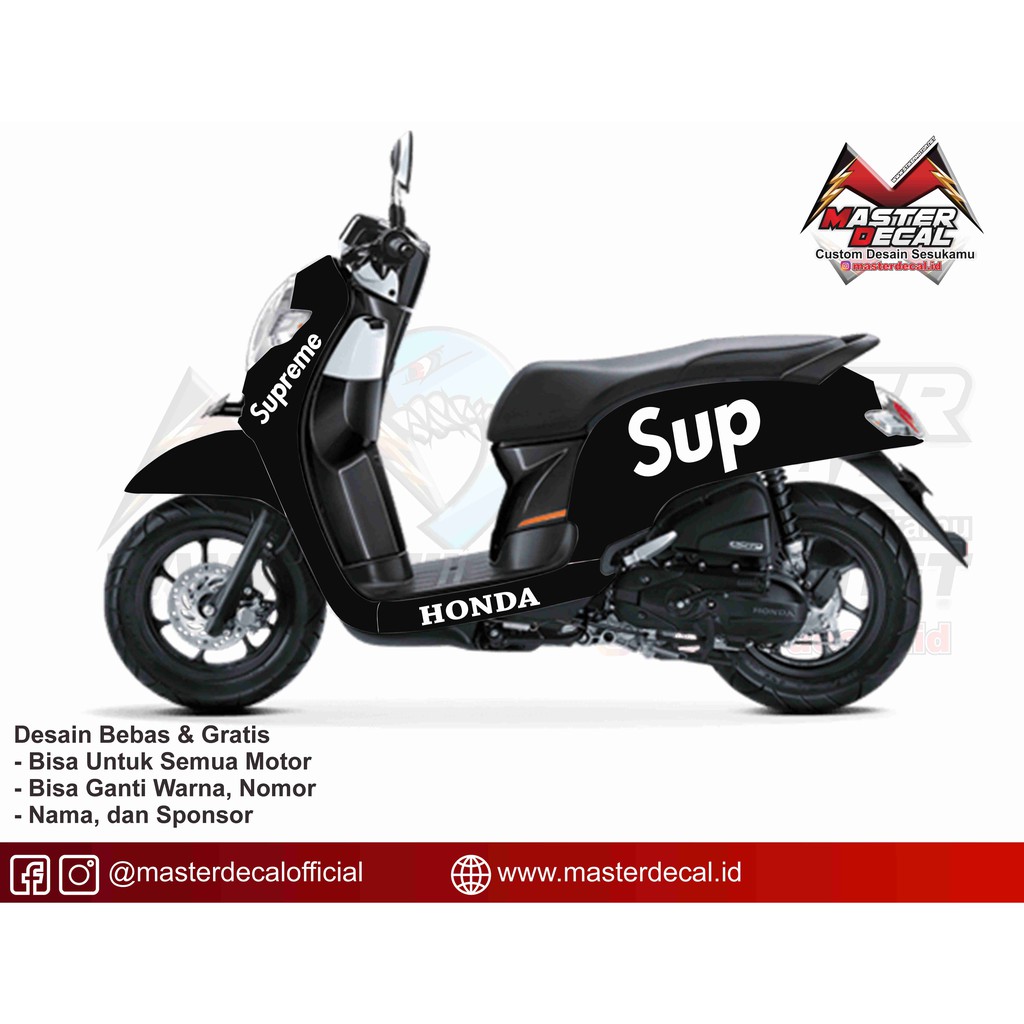 Stiker Scoopy Suprame Bahan Oracal