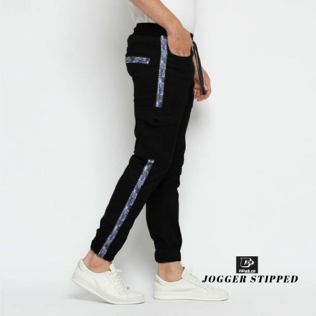 SHOPEE PROMO 12-12 cod Original Jogger Stripied /celana pria panjang/celana pria terlaris/