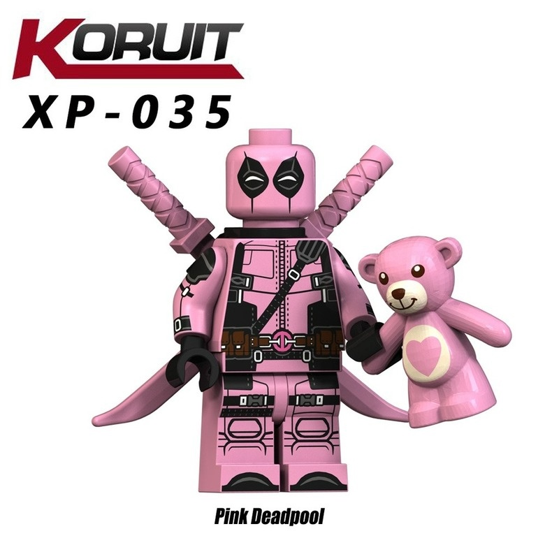 Kt1004 Mainan Action Figure Deadpool Minifigures Venom Thor Pink Untuk Hadiah