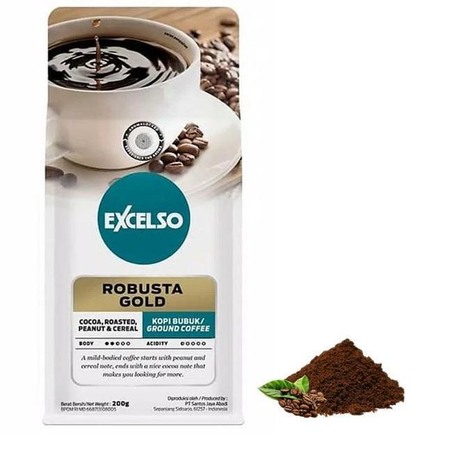 

Kirim LANGSUNG Excelso kopi Robusta Gold 200gr x2+