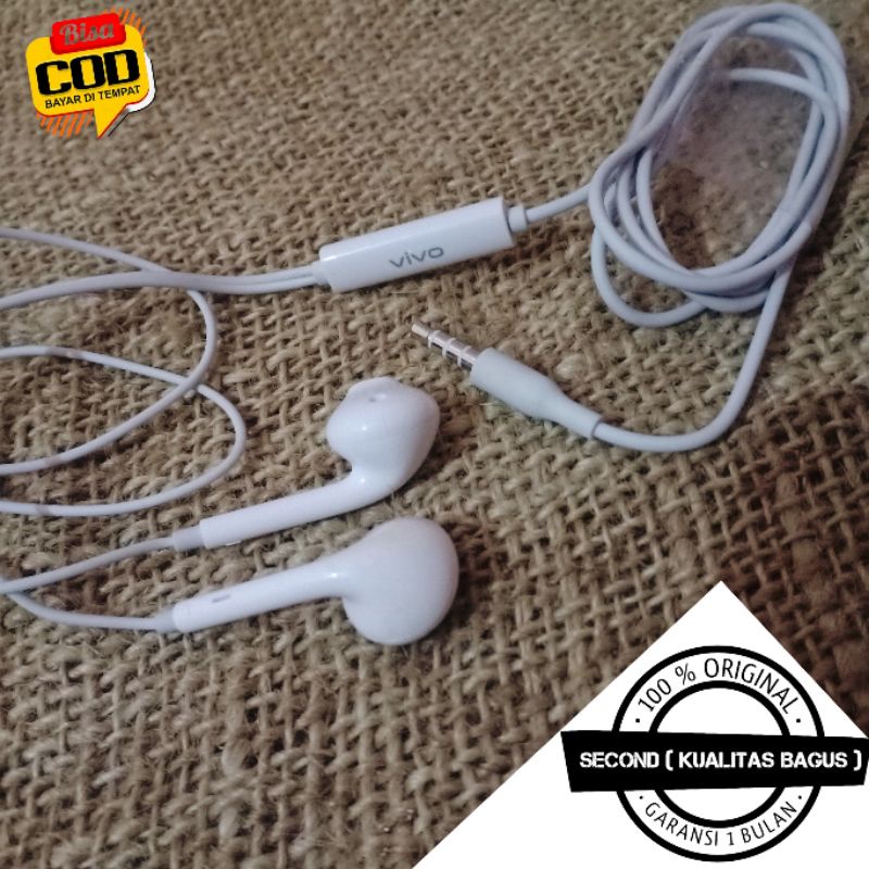 Headset Vivo V19 V20 V21 V22 V17 original bawaan Hp