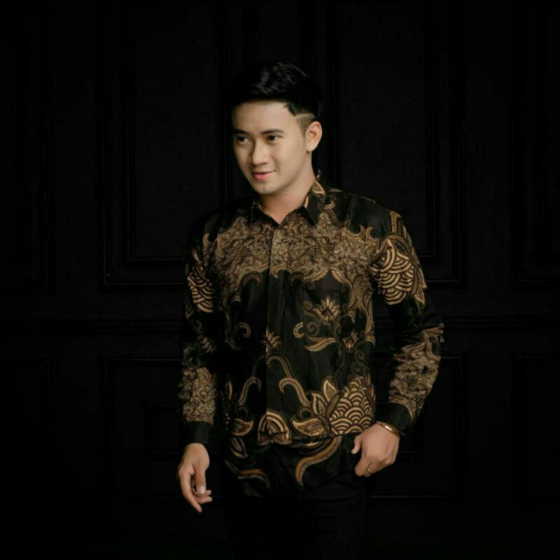 [BISA COD] kemeja Batik Baju Pria Lengan Panjang Modern Batik Premium