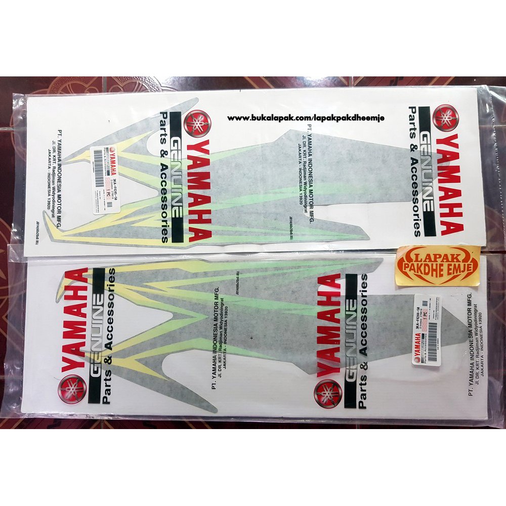 SERBA ORI STICKER TANGKI RX KING 2005 YAMAHA ORIGINAL HIJAU  HARGA SEPASANG STRIPING STIKER RX KING