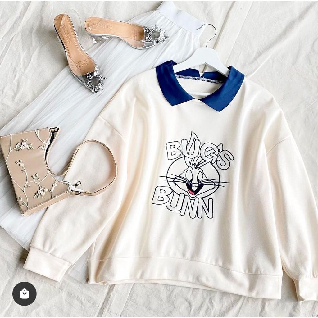 SWEATER WANITA / BUGS BUNN OVERSIZE SWEATER