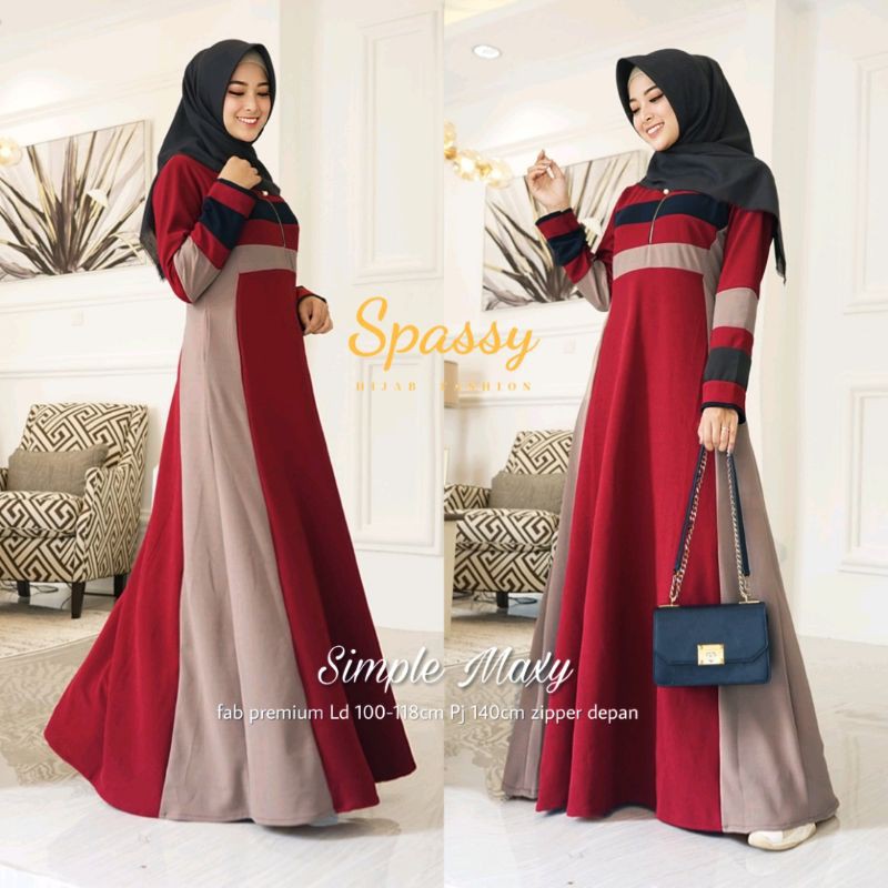 Simple Maxy/LD 118/PJ 140/Zipper Depan/Busui/By Spassy