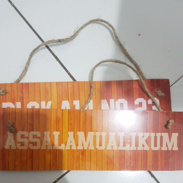 Aca010 Hiasan Pajangan Dinding Kayu Pintu Rumah Vintage Retro Style Welcome