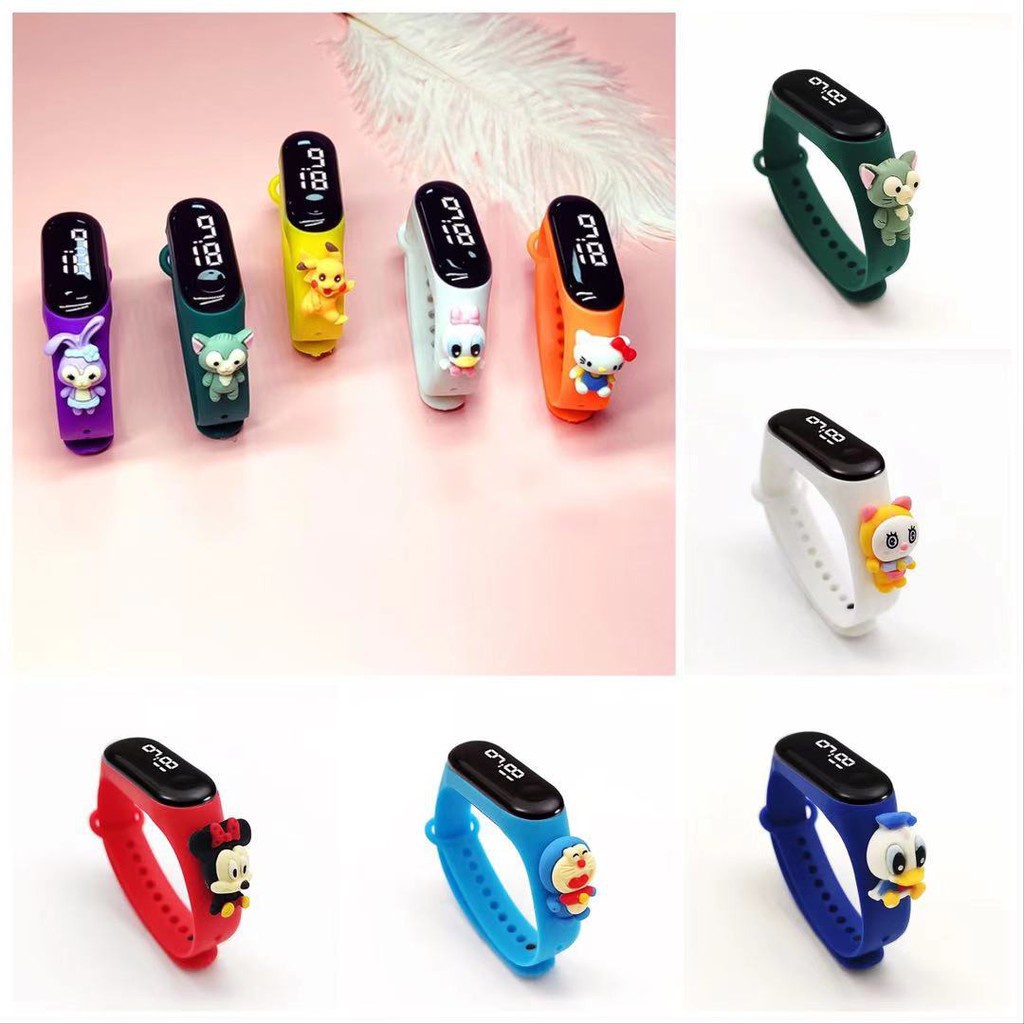 HaiWai COD Jam Tangan Elektronik Led Waterproof Motif Untuk Anak Karakter Produk Import Murah JT06-6