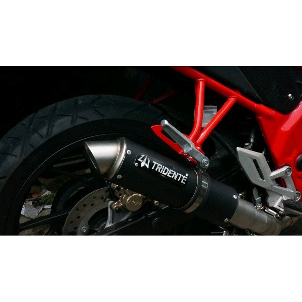 DSA  Knalpot Tridente F19 Black 150cc & 155cc .