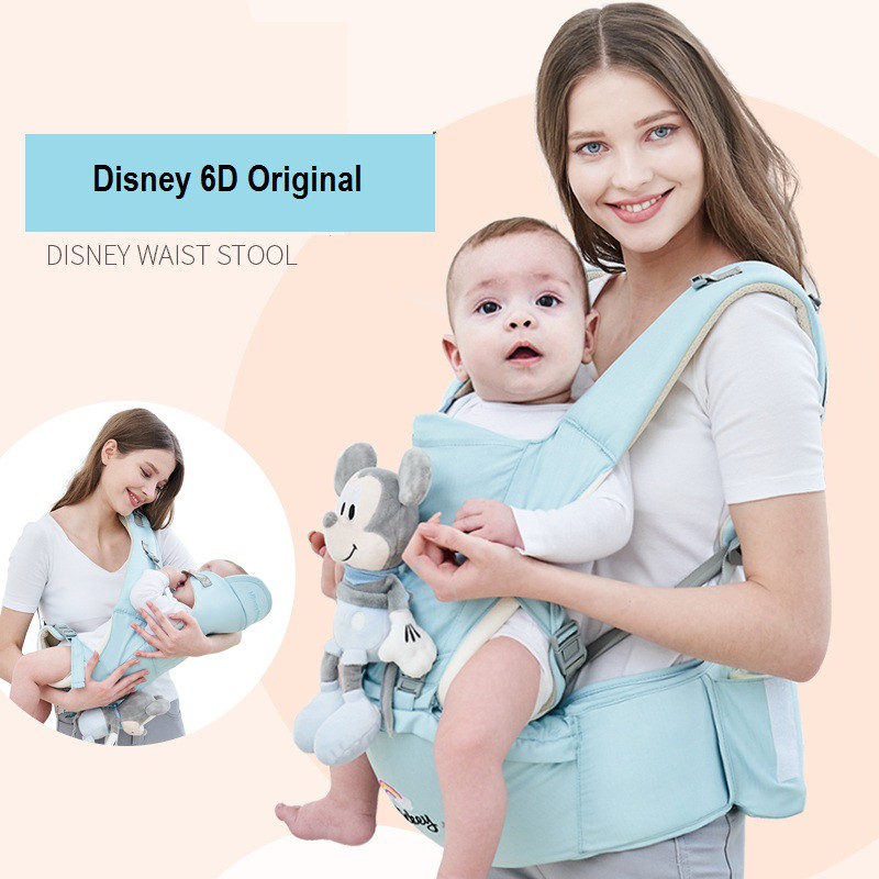 Hipseat Carrier Disney MICKEY CYAN &amp; 6D STYLE NEW UPGRADE GENDONGAN HIPSEAT Disney Original