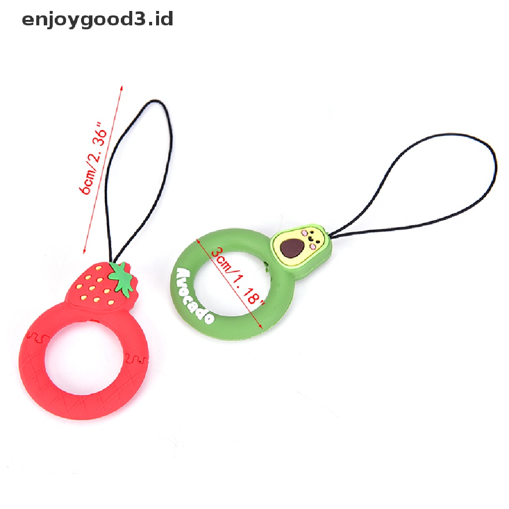 (Rready Stock) Tali Lanyard Handphone Universal Bahan Silikon Motif Kartun 3D (ID)