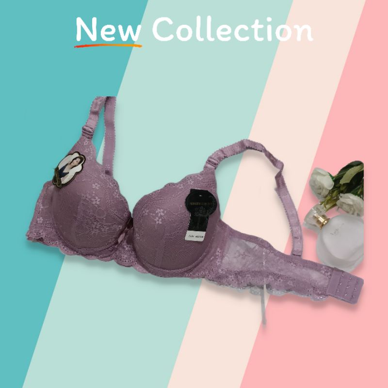 BRA WANITA JUMBO BH FASHION KAWAT BUSA TIPIS KAIT 3 Size 36-46 art 182#-7