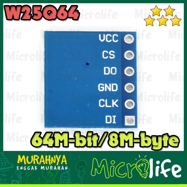 W25Q64 Flash Storage 64Mbit 8MByte Module